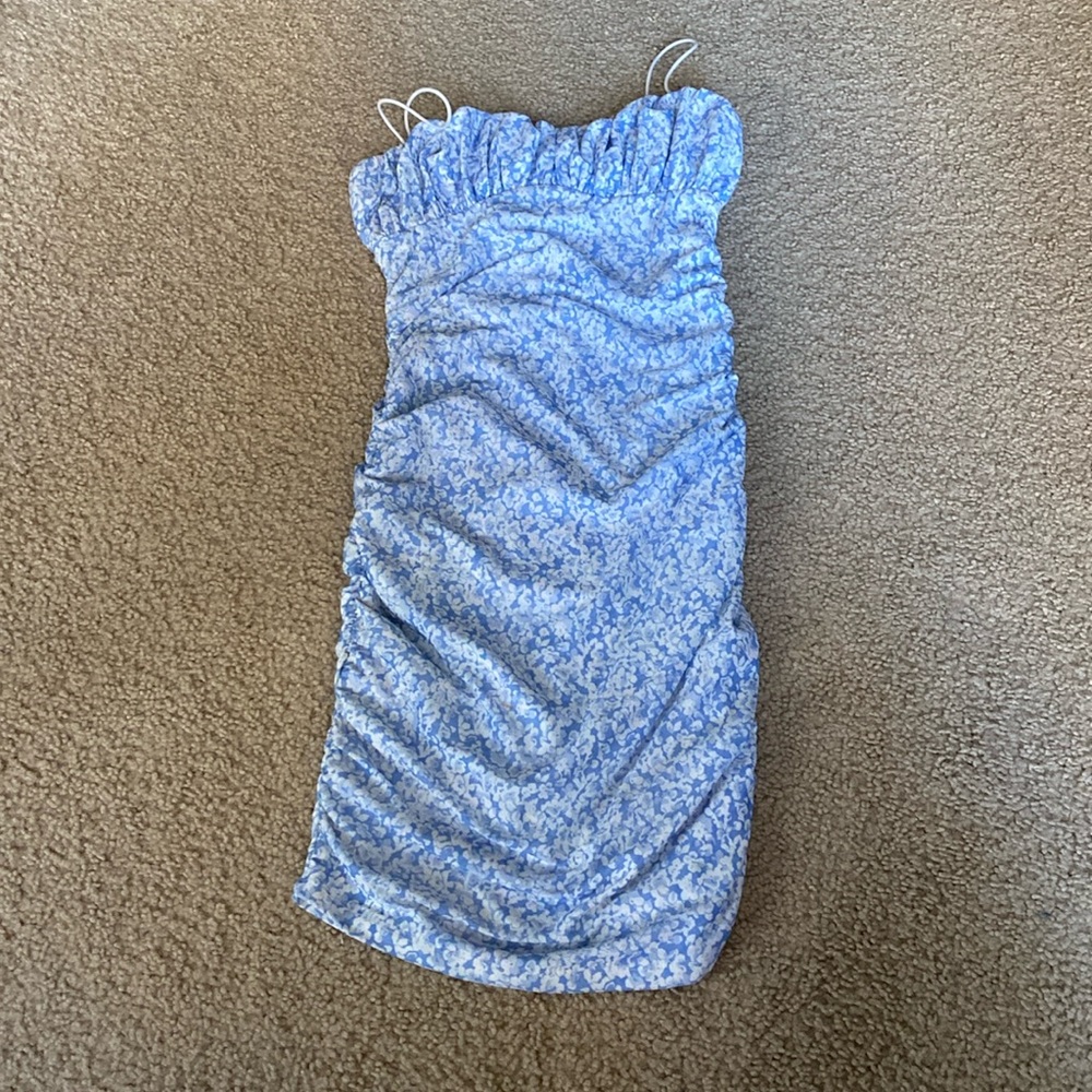 Princess Polly blue and white floral dress size 4